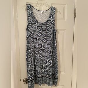 J. Jill Blue and White Patterned Dress